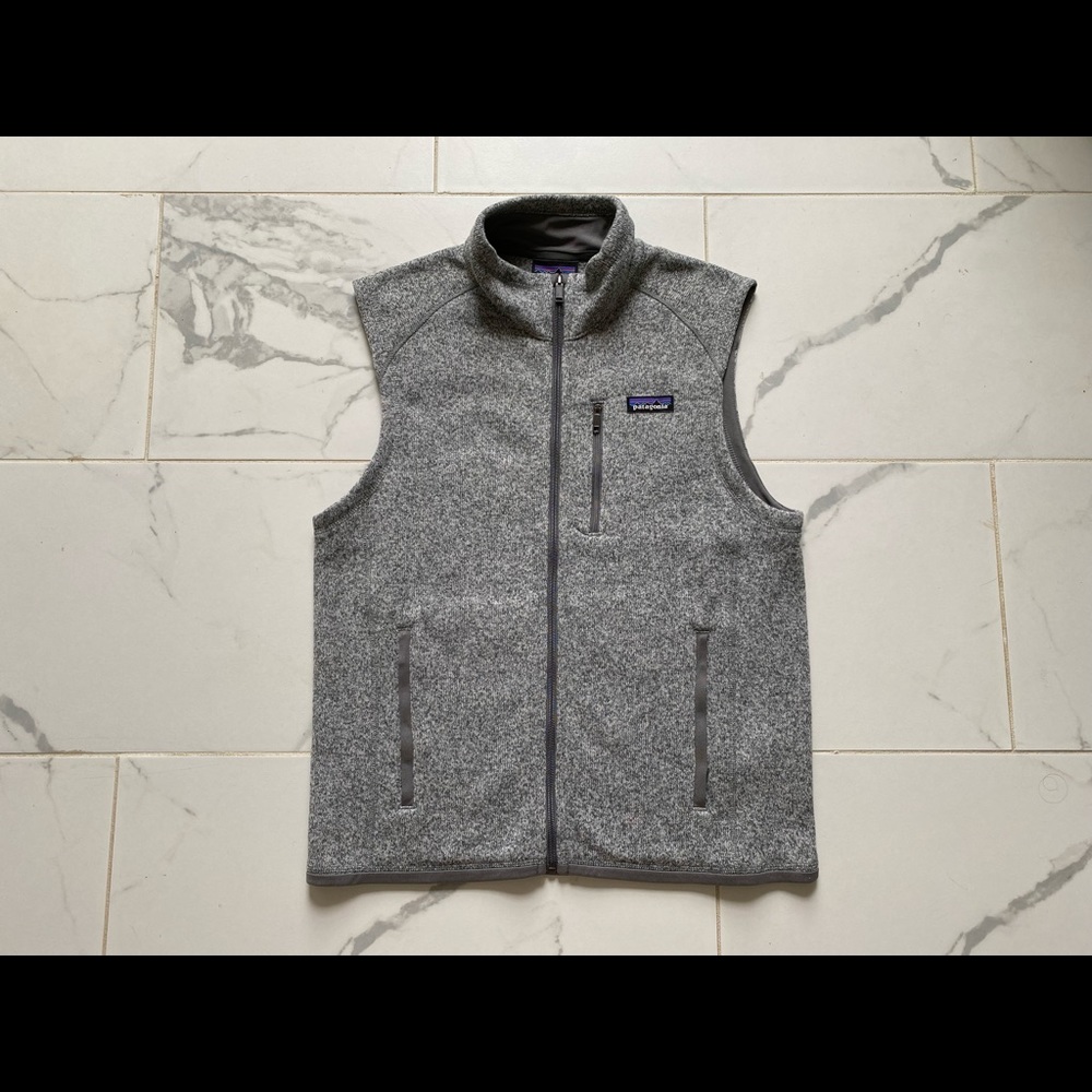 Mens Patagonia Better Sweater Fleece Vest Stonewash Grey Medium